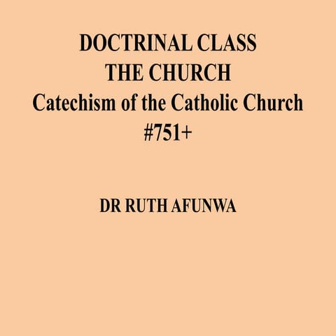 Doctrinal Class The Church Pptx