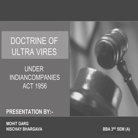 Doctrine of ultravires