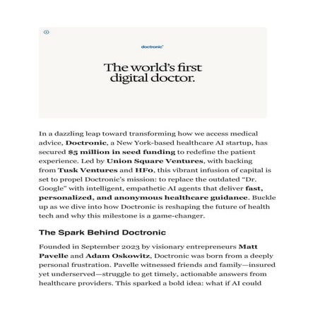 Doctronic's 5M Seed Funding Pioneering AI-Powered Healthcare Solutions.pdf