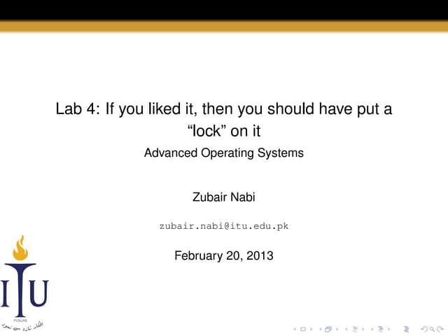 AOS Lab 4: If you liked it, then you should have put a “lock” on it