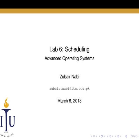 AOS Lab 6: Scheduling