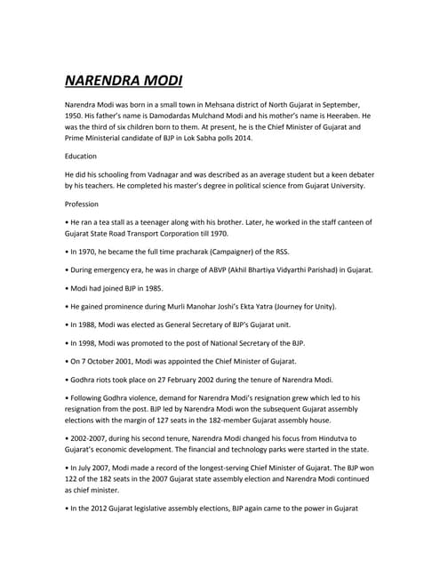 Narendra modi | PPTX | Hinduism | Religion & Spirituality