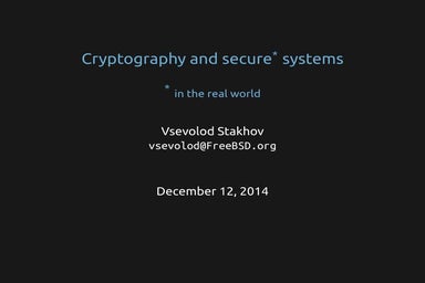 Cryptography and secure systems