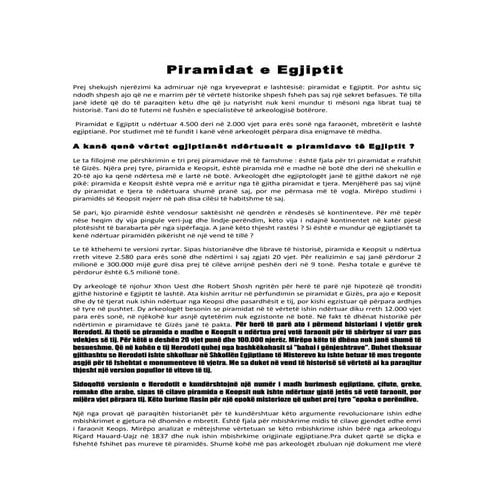 Piramidat e egjptit/ Keopsit | PPTX