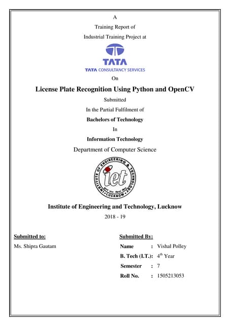 License Plate Recognition Using Python and OpenCV