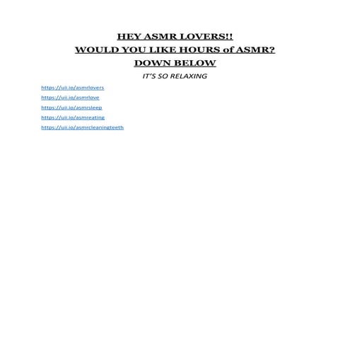 ASMR LOVERS | PDF