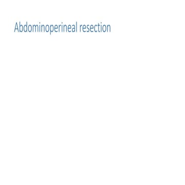 Extralevator abdominoperineal resection(elape) | PPTX