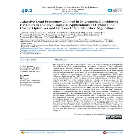 adaptive load frequency control of microgrid
