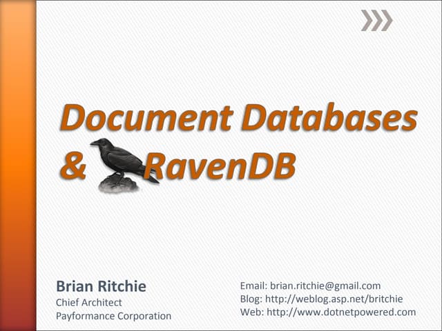 Document Databases & RavenDB