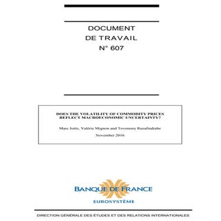 Incertitude économique et volatilit...