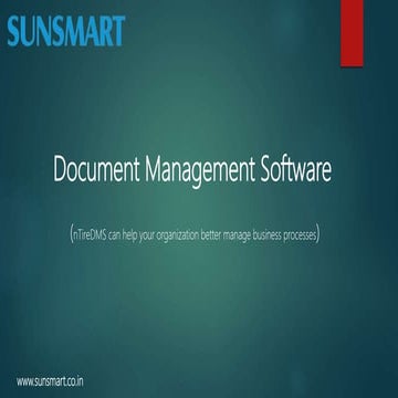 Document Management Software - SunSmart Technologies