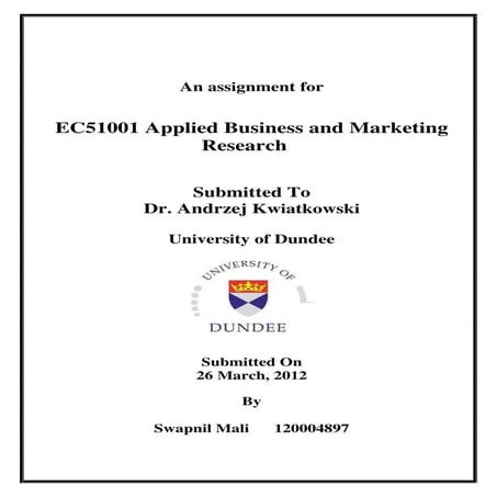 Consumer Buying Behaviour - Swapnil Mali