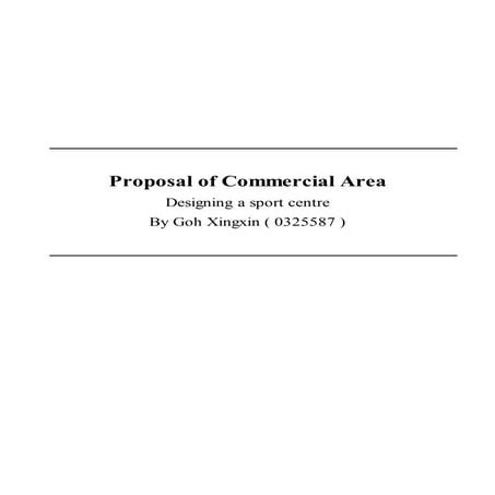 Proposal of commercial area 