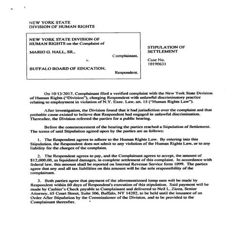 Document 1 - 16 Black men claim Buffalo Schools discriminated against them