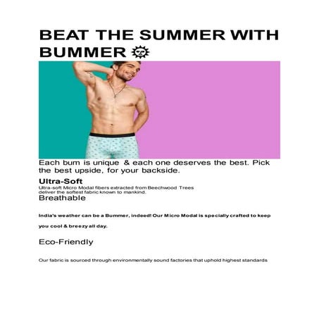 BEAT THE SUMMER WITH BUMMER 