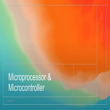 MICROPROCESSOR AND MICROCONTROLLER FOR SEMINAR POWERPOINT | PPTX