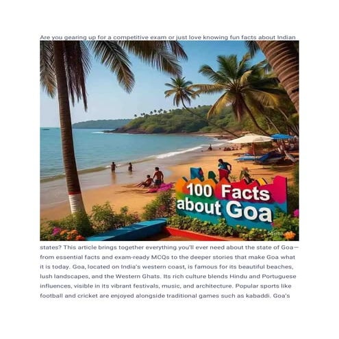 Goa important SSC Question Bank-All topics