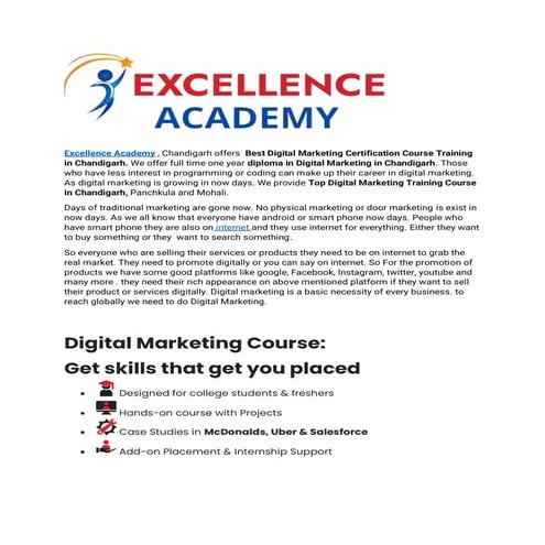 DIGITAL MARKETING TRAINING IN MOHALI
