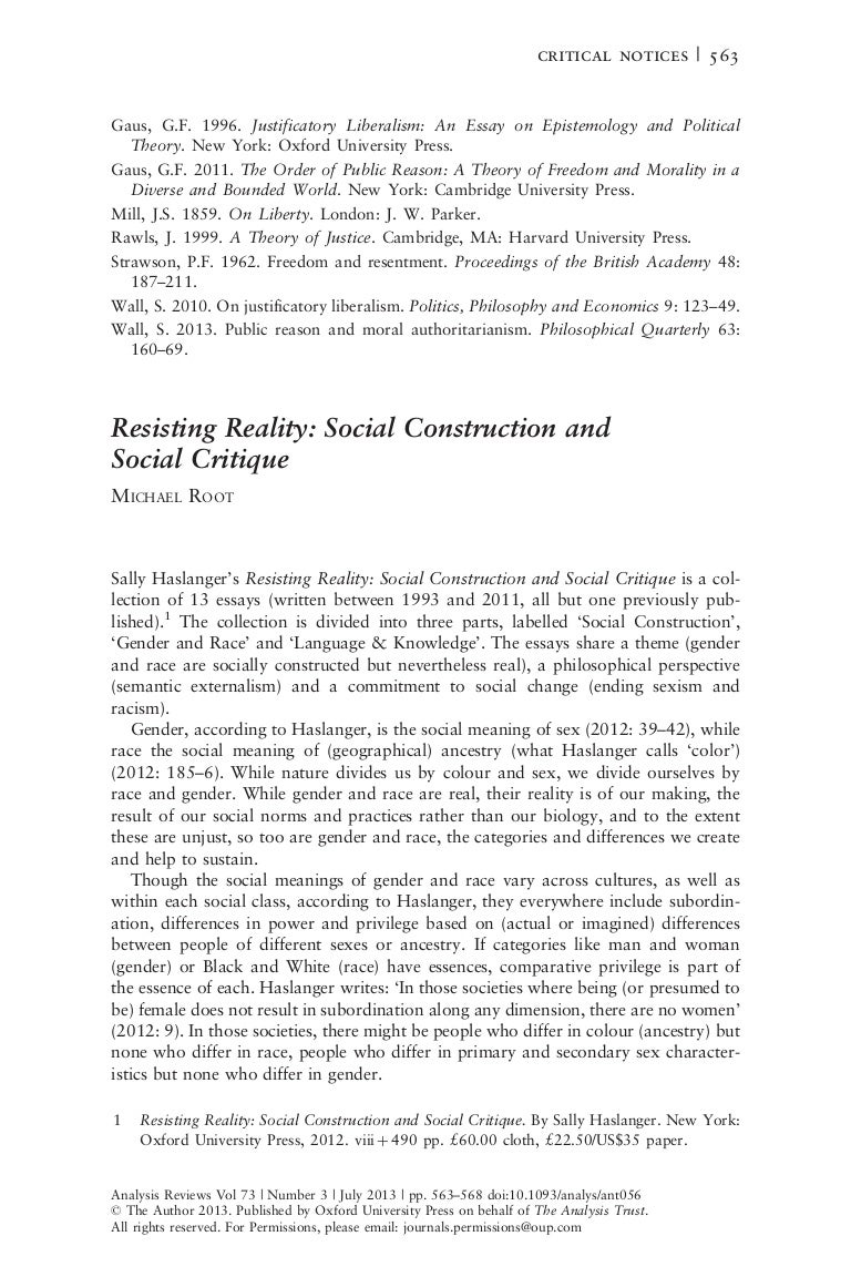 Gender is a social construct essay pdf picture