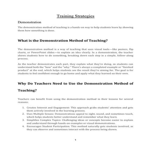 Demonstration method | PPTX