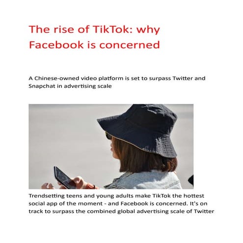 The rise of TikTok: why Facebook is concerned | PDF | Social Networking ...