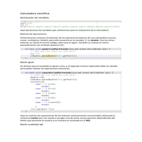 Documentación Calculadora Científica