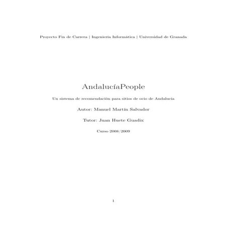 AndalucíaPeople: Un sistema de recomendación para sitios de ocio de Andalucía