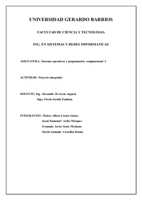 Documentacion del proyecto