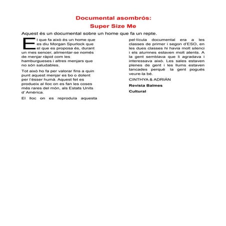 Documental asombrós