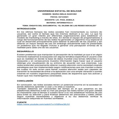 Documental el dilema de las redes sociales