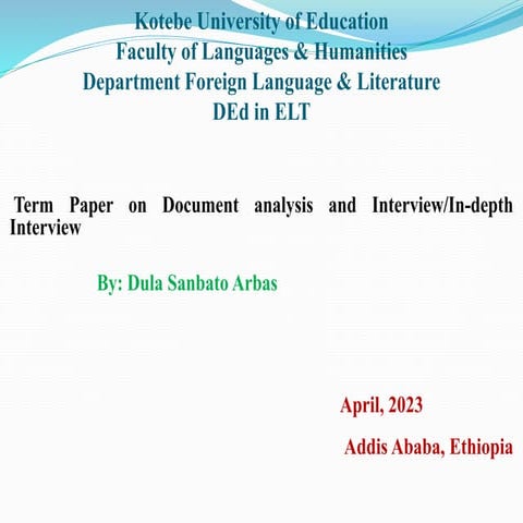 Document analysis and Interview.pptx
