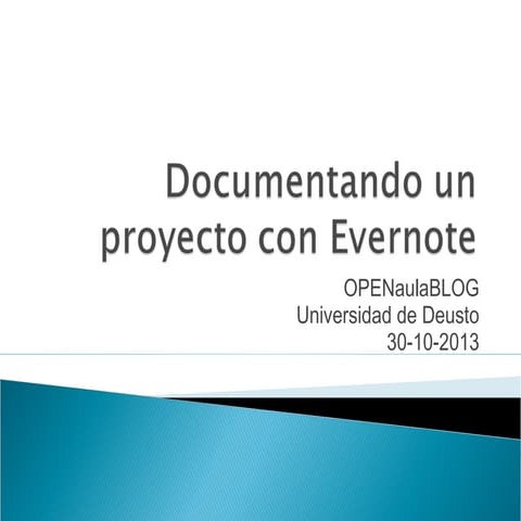Documentando un proyecto con Evernote