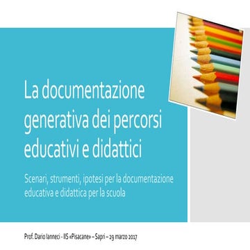 Formazione Docenti "Documentare i percorsi nel web"