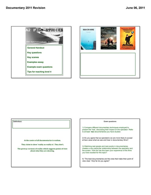 GCSE Film Studies paper 2 revision check list | DOCX