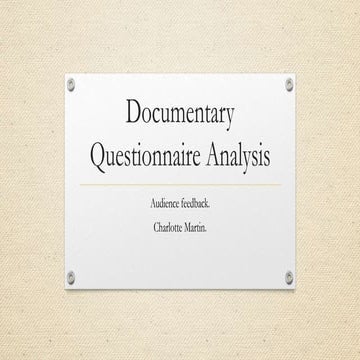 Documentary questionnaire analysis 