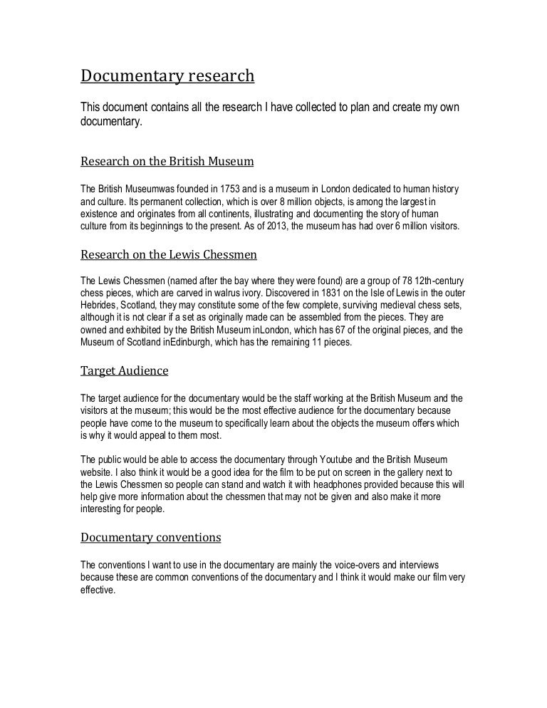 Documentary research