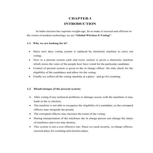 Global Wireless E-Voting Documentation