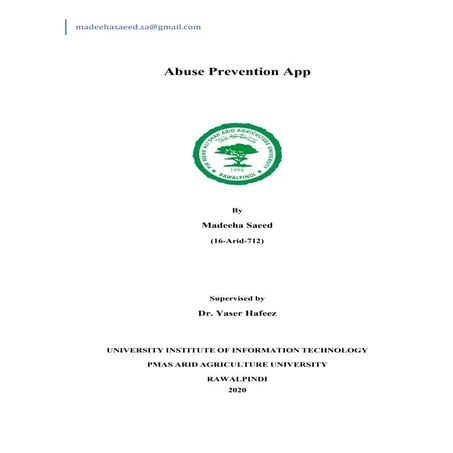Abuse Prevention App - Documentation (Engr. Madeeha Saeed)