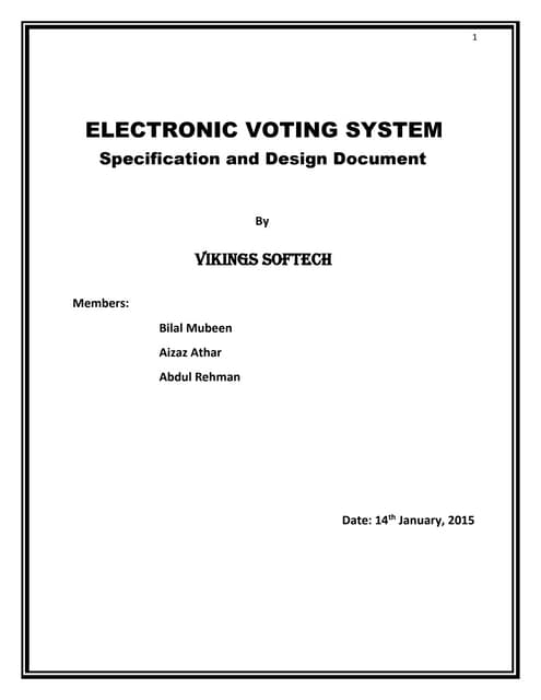 E voting UML diagrams | PPTX | Computing | Technology & Computing