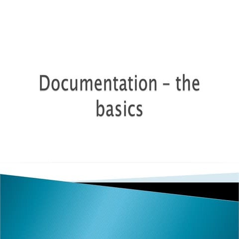 Documentation   the basics