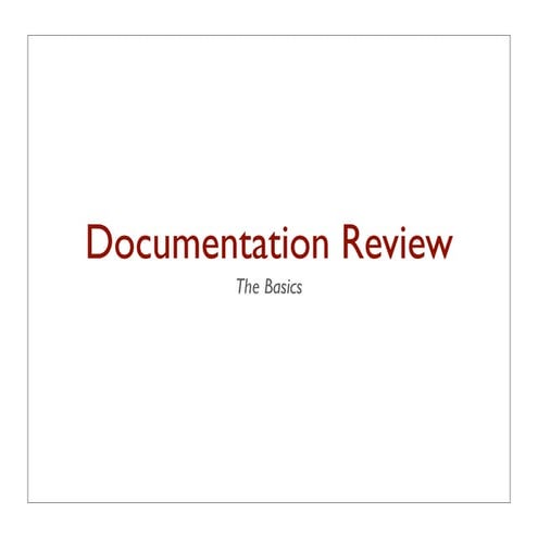 Documentation basics