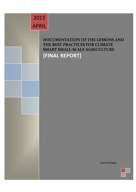 Documentation of lessons and the best practice for csa