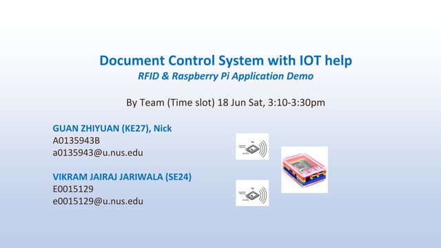 Document control system with iot he...