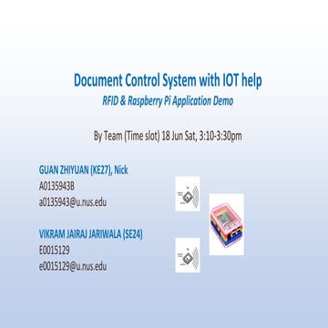 Document control system with iot help (rfid &amp; raspberry pi)