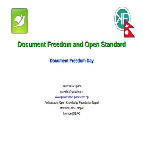 Document freedom and open standard