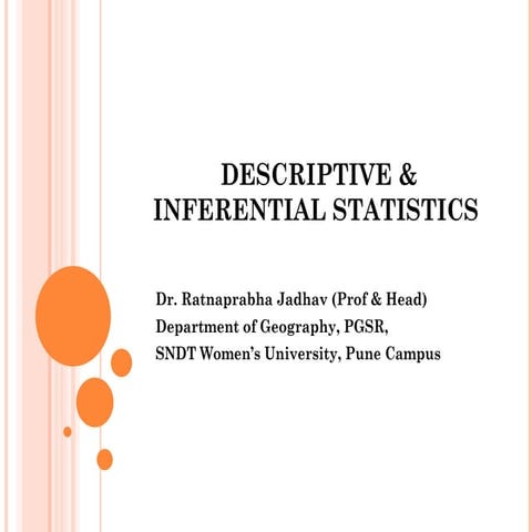 Descriptive and Inferential Statistics Basics
