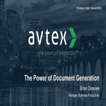 The Power of Document Generation with Nintex
