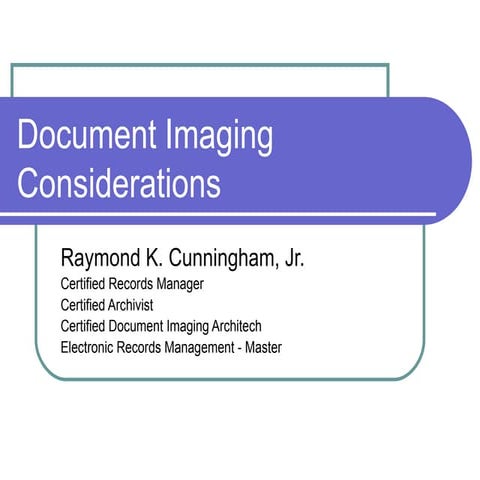 Document Imaging Basics for Campus Departments