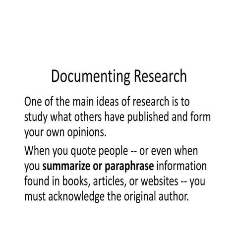 E-LEARN: Documenting Research