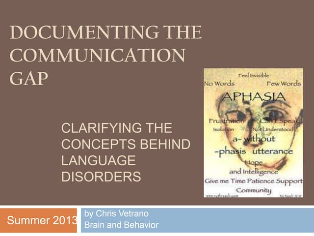 Documenting the Communication Gap